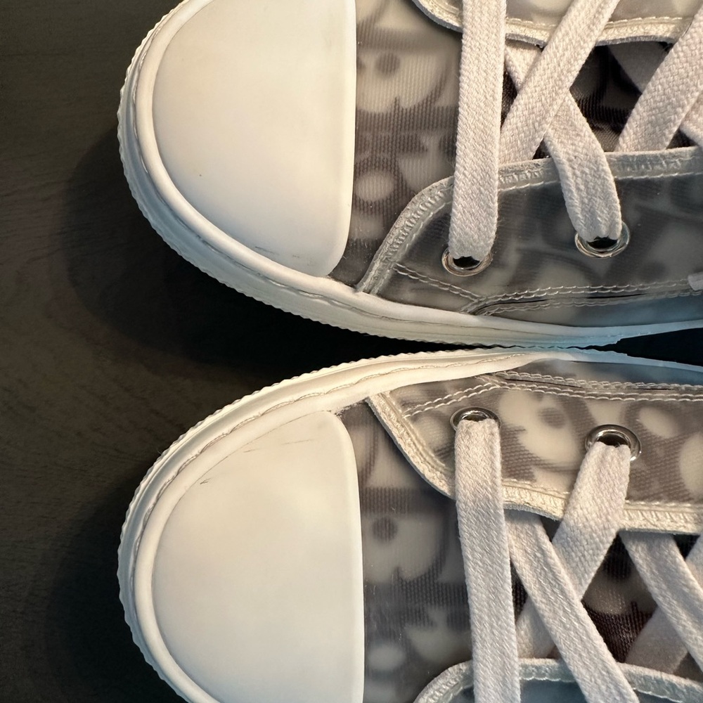 Christian Dior - B23 High-Top Sneaker - White and Black Dior Oblique Canvas - Picture 5 of 9